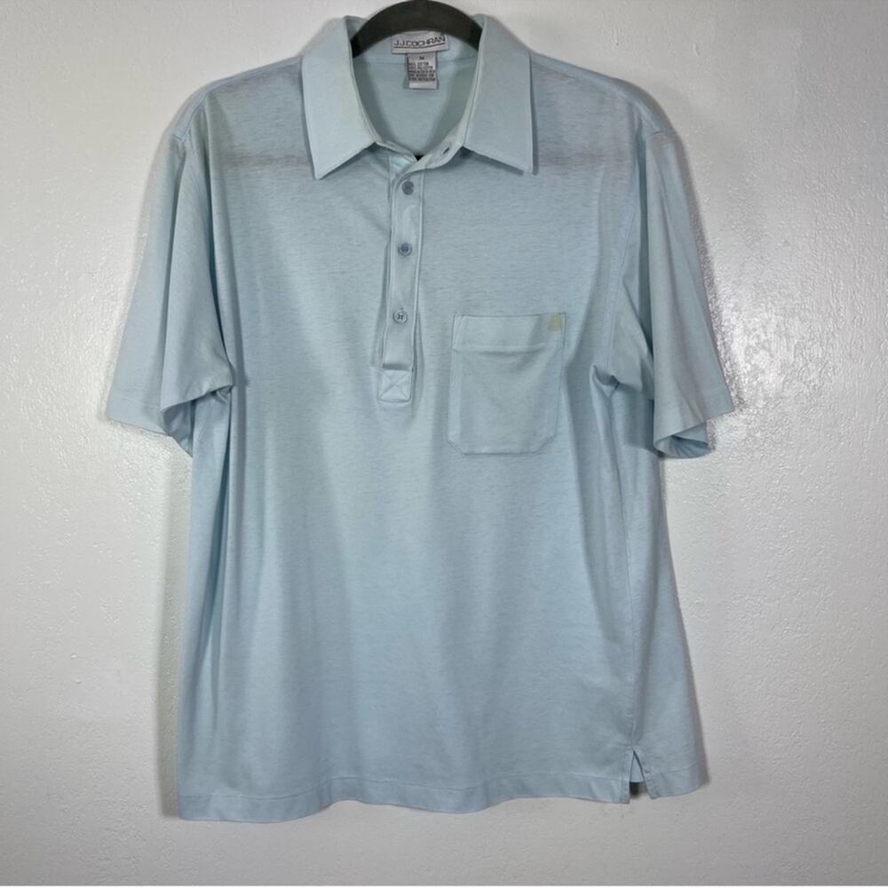 J.J. Cochran, Pale Blue Short Sleeve Polo Shirt, Size Medium. Excellent cond!